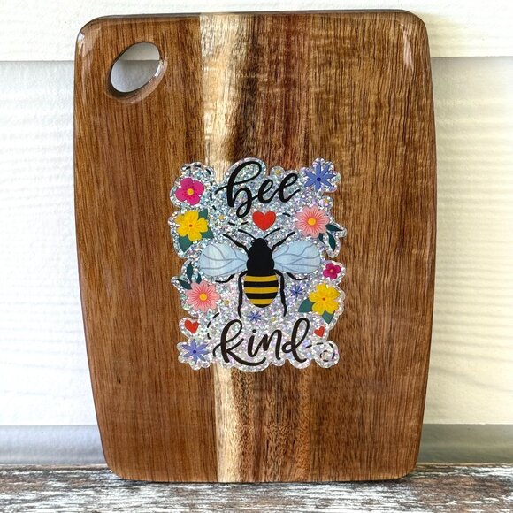 Other - Bee Kind Resin Wood Cutting Board Charcuterie Board Cheeseboard Beach House